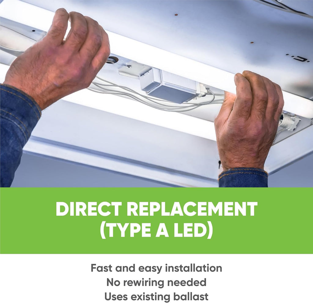 28.75 in. T8 G13 Type A Plug & Play LED Tube, Daylight (6500K) Direct Replacement for 16W L16W/865 720MM (Without