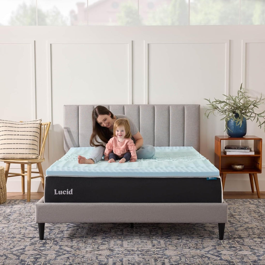 2 Inch Gel Memory Foam Mattress Topper, Queen size - 5 Zones - Cooling Gel Infusion - CertiPur Certified Foam