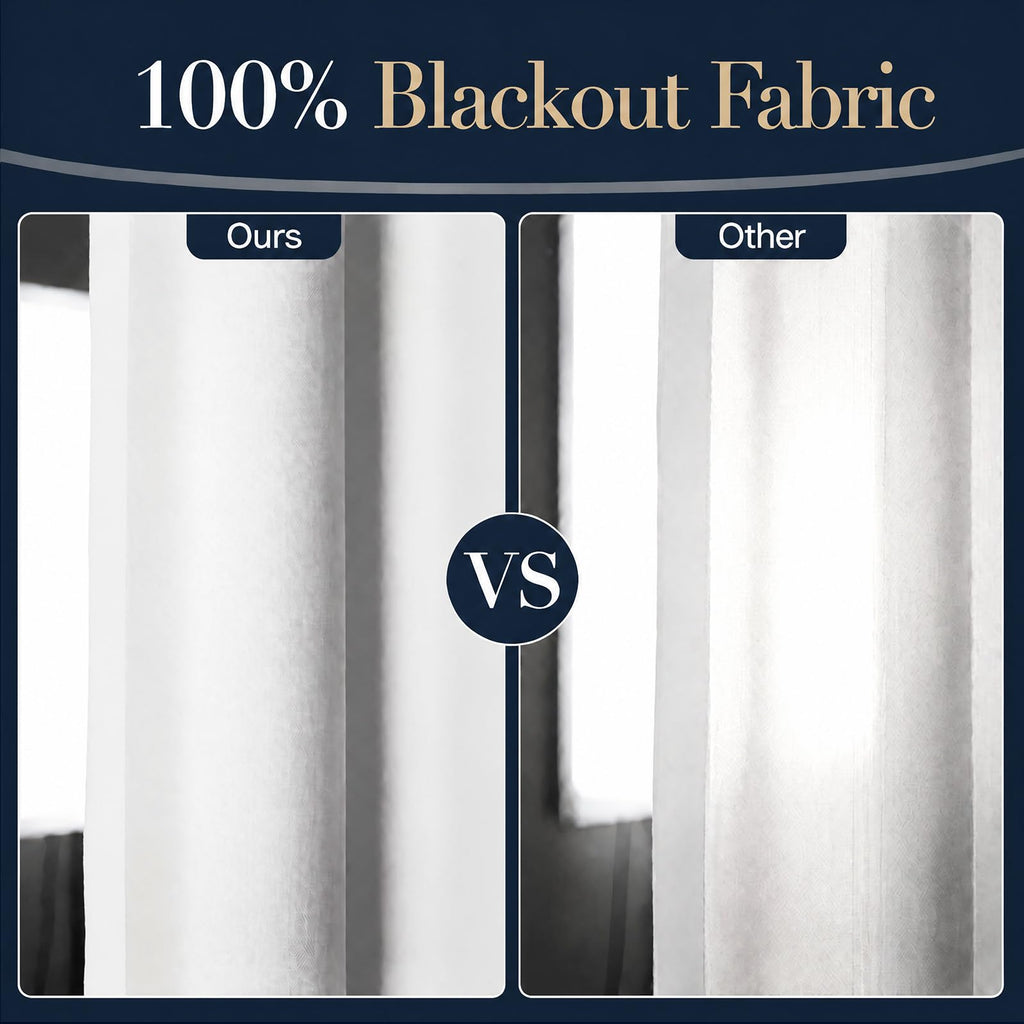6 Yards White Blackout Fabric 110 Inch Wide Triple-Layer Cloth