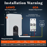 Electric Tankless Water Heater, 11kW 240V on Demand Instant Endless Electric Hot Water Heater for Residential Whole