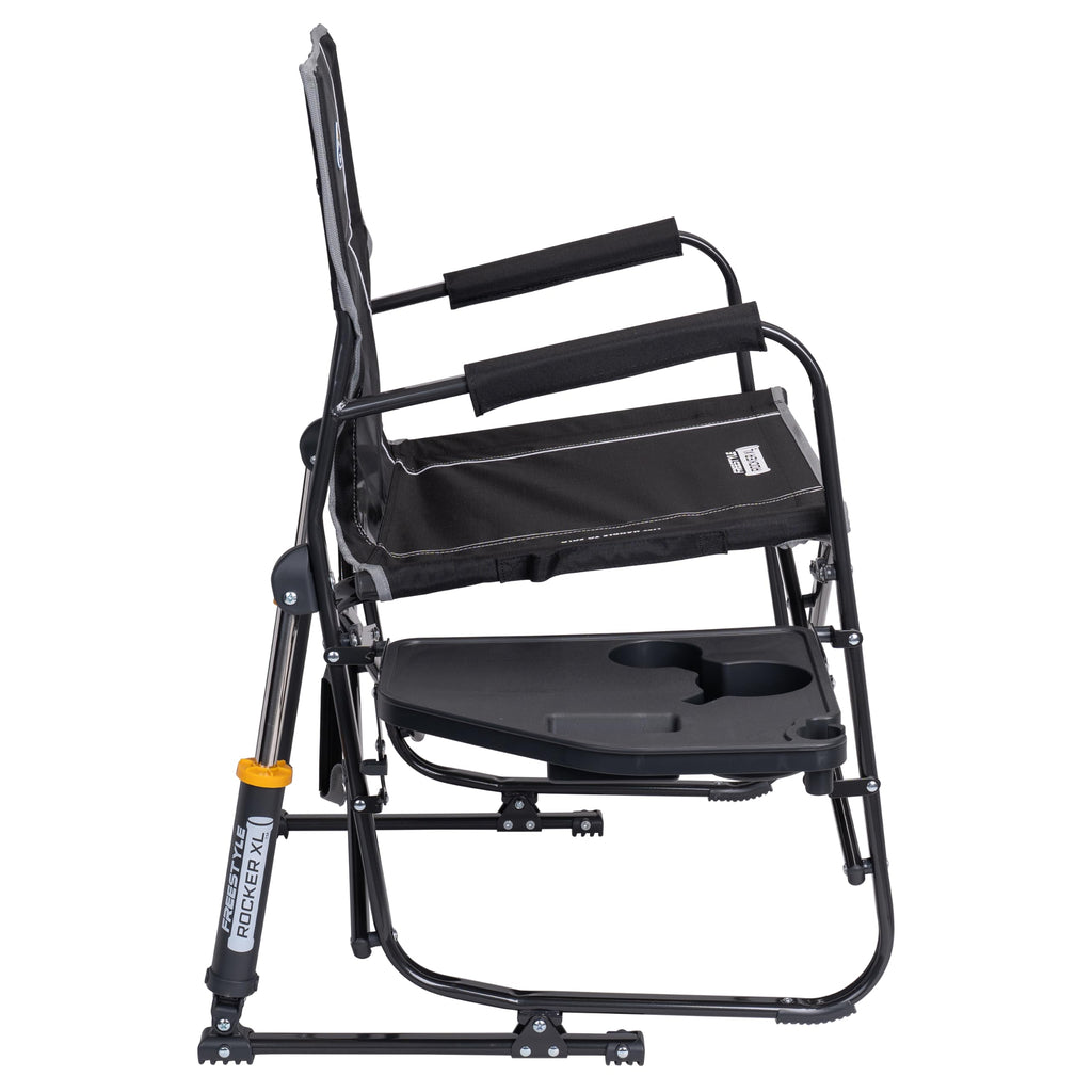 Freestyle Rocker XL with Side Table Camping Chair | Portable Folding Rocking Chair with Solid, Durable Armrests