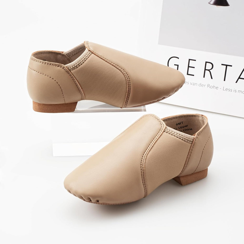 PU Leather Jazz Shoes for Girls and Boys Dance Shoes