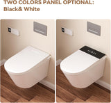 Wall Hung Smart Toilet, Elongated Wall Hung Toilet with Bidet Built In, Heated Seat, Warm Water Wash, Air Dryer