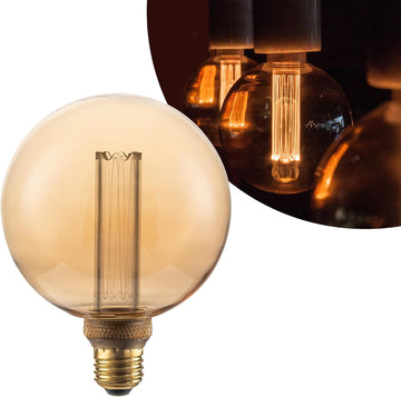 Vintage Light Bulb Globe Decorative Edison LED Soft Warm Amber G125