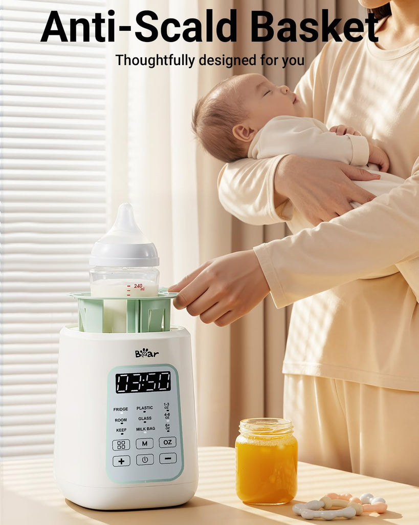 Baby Bottle Warmer, Fast Warming Breast Milk Formula, Green