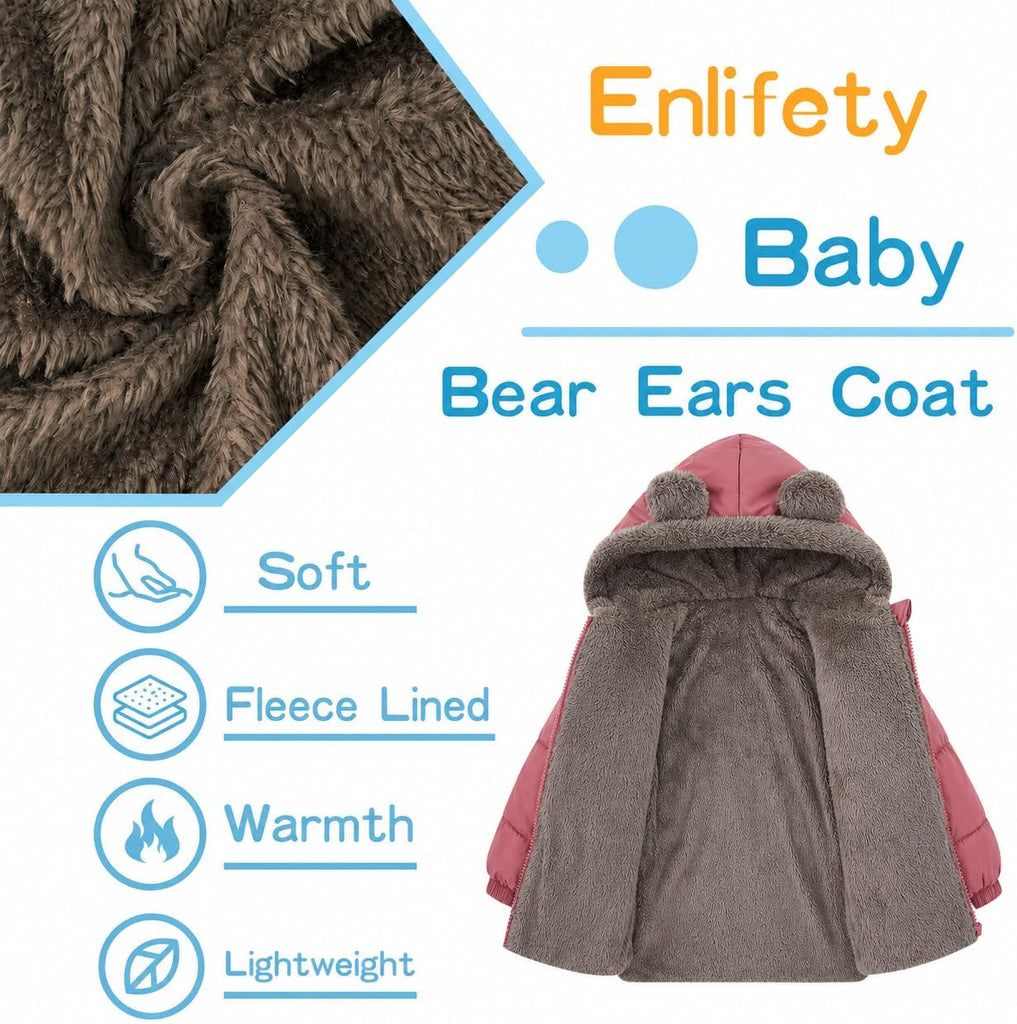 Baby Toddler Winter Coat Boys Girls Puffer Jacket with Hood