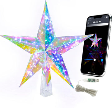 Smart Christmas Tree Topper Star, 11.8", 20 LEDs