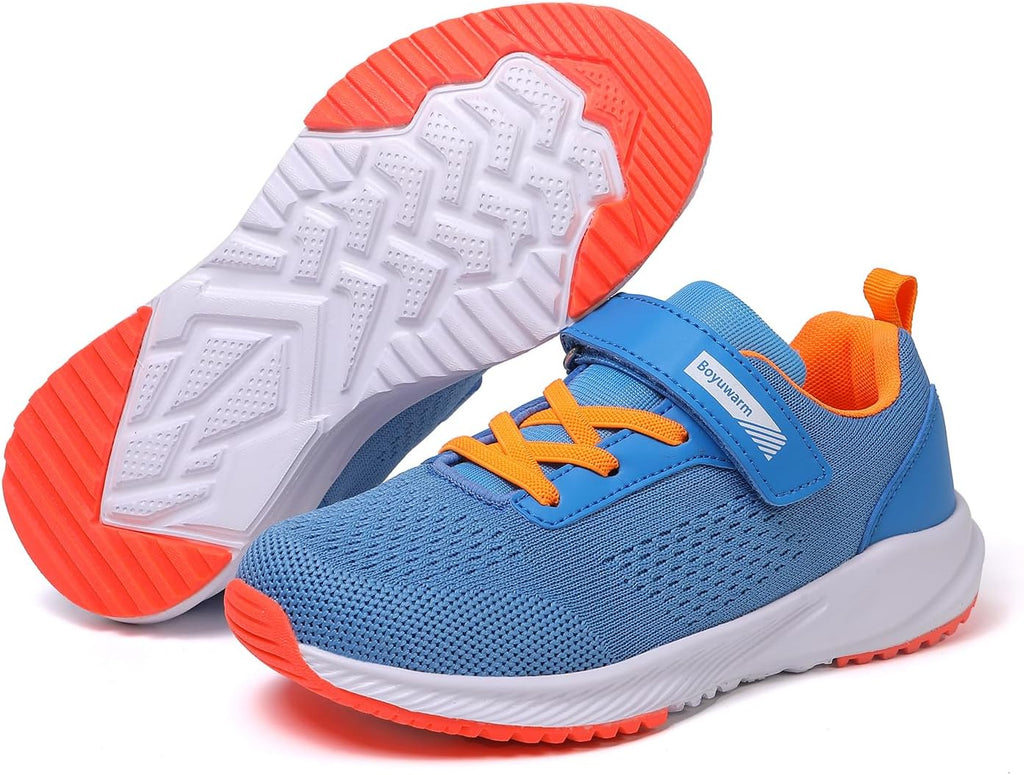 Kids Athletic Tennis Shoes, Lightweight Running Sneakers, Non-Slip Sport Shoes, Boys Girls