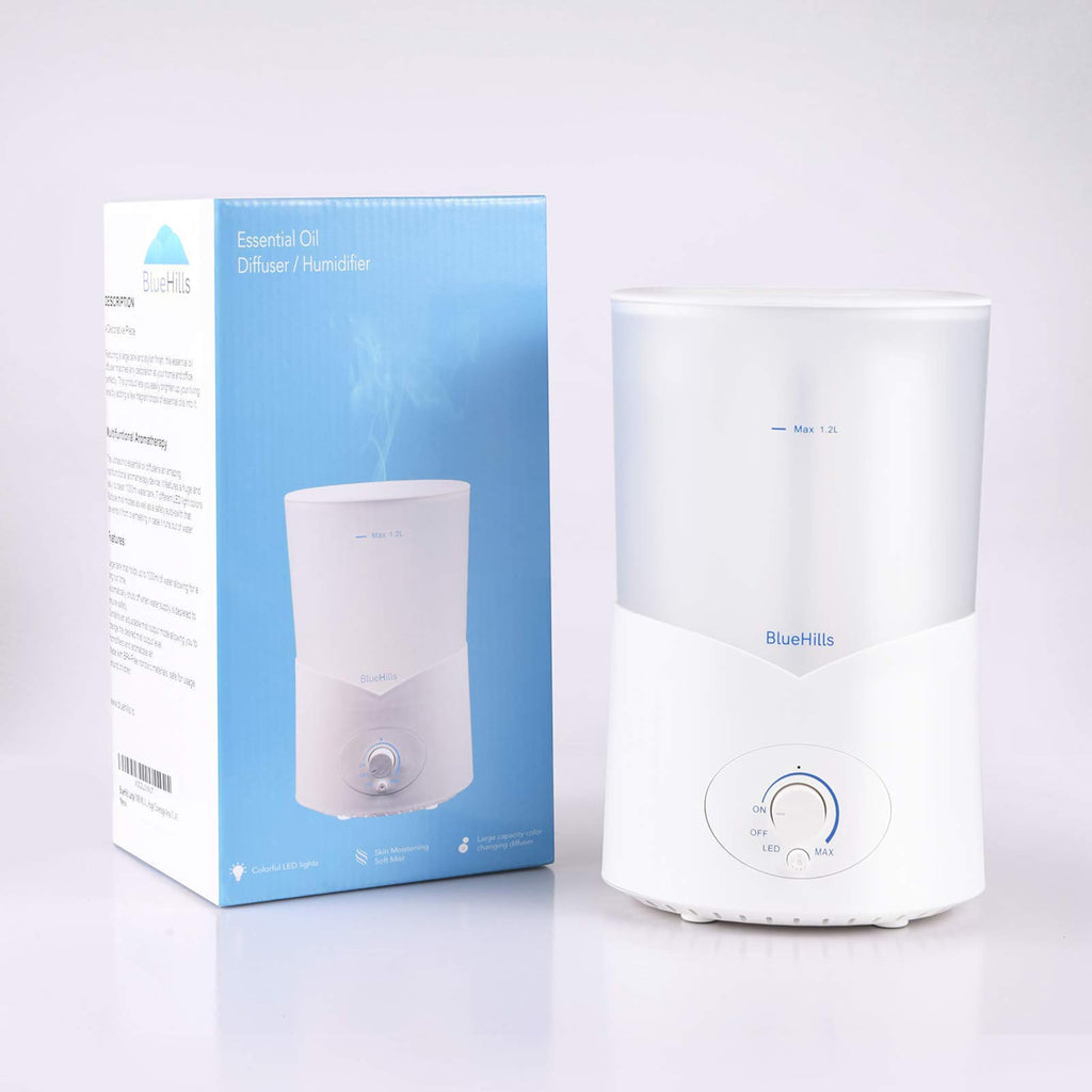 1000 ML Essential Oil Diffuser Premium Humidifier Large 1L White