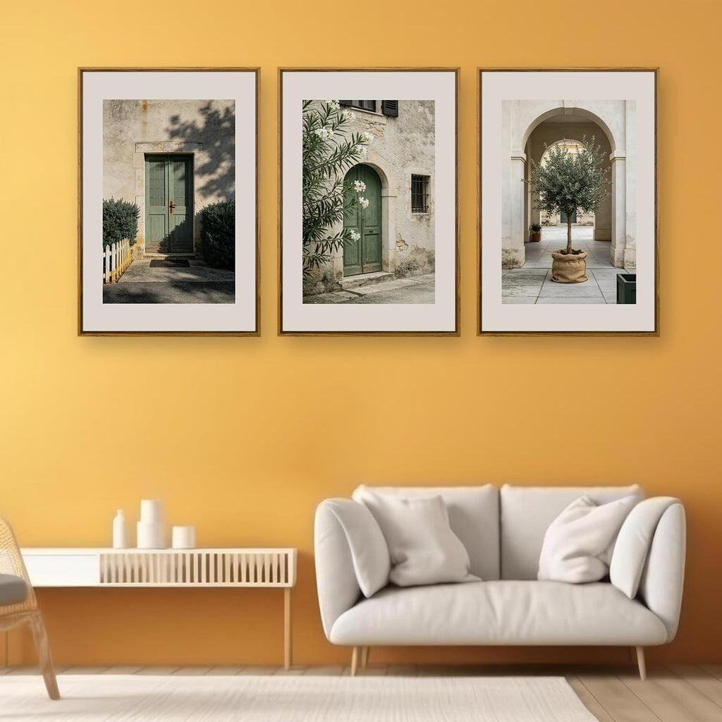 Italy Architecture Wall, Framed Green Olive Tree Print
