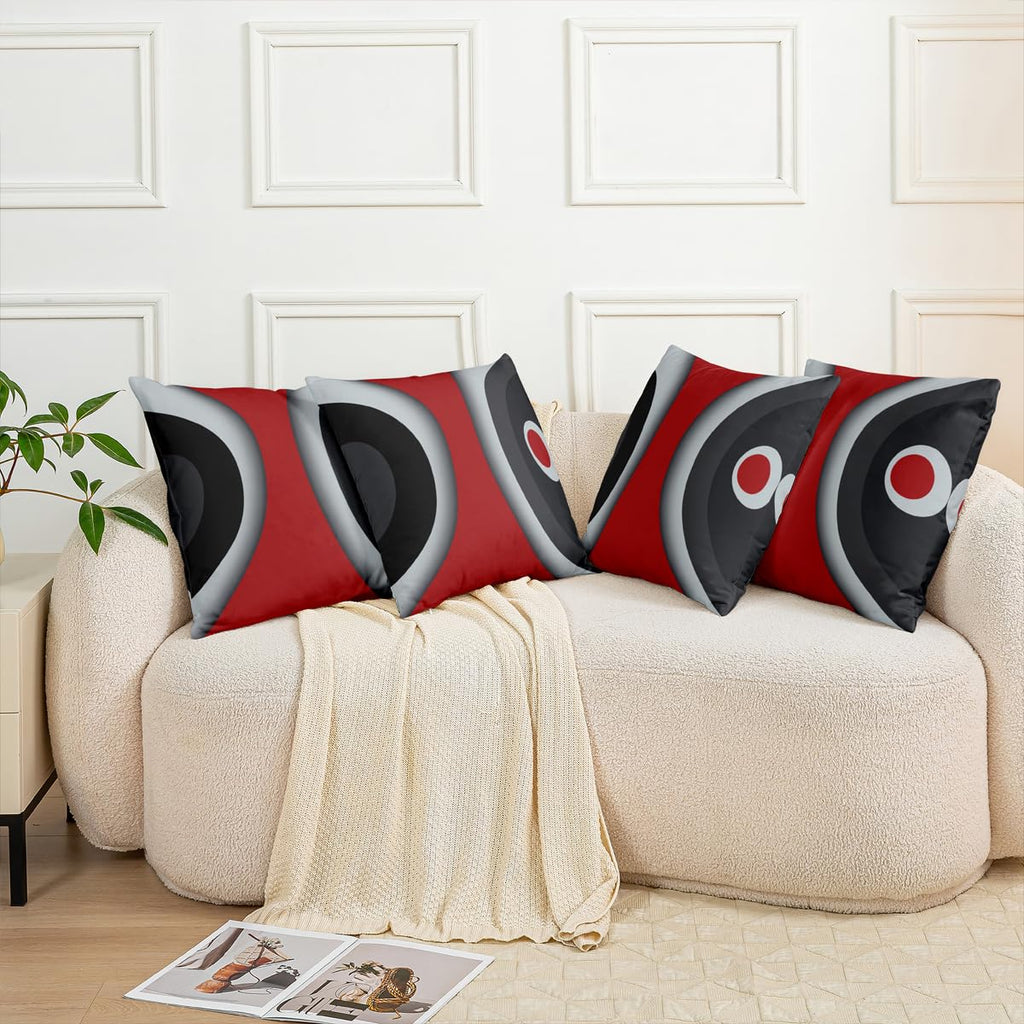 Modern Abstract Throw Pillow Covers Soft Decorative 16" x 16"