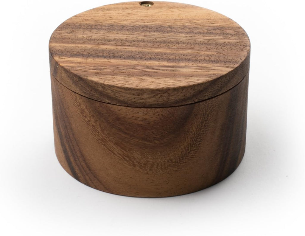 28221 Appalachian Salt Cellar, Acacia Wood, 4 x 4 x 2.5 inches, Brown