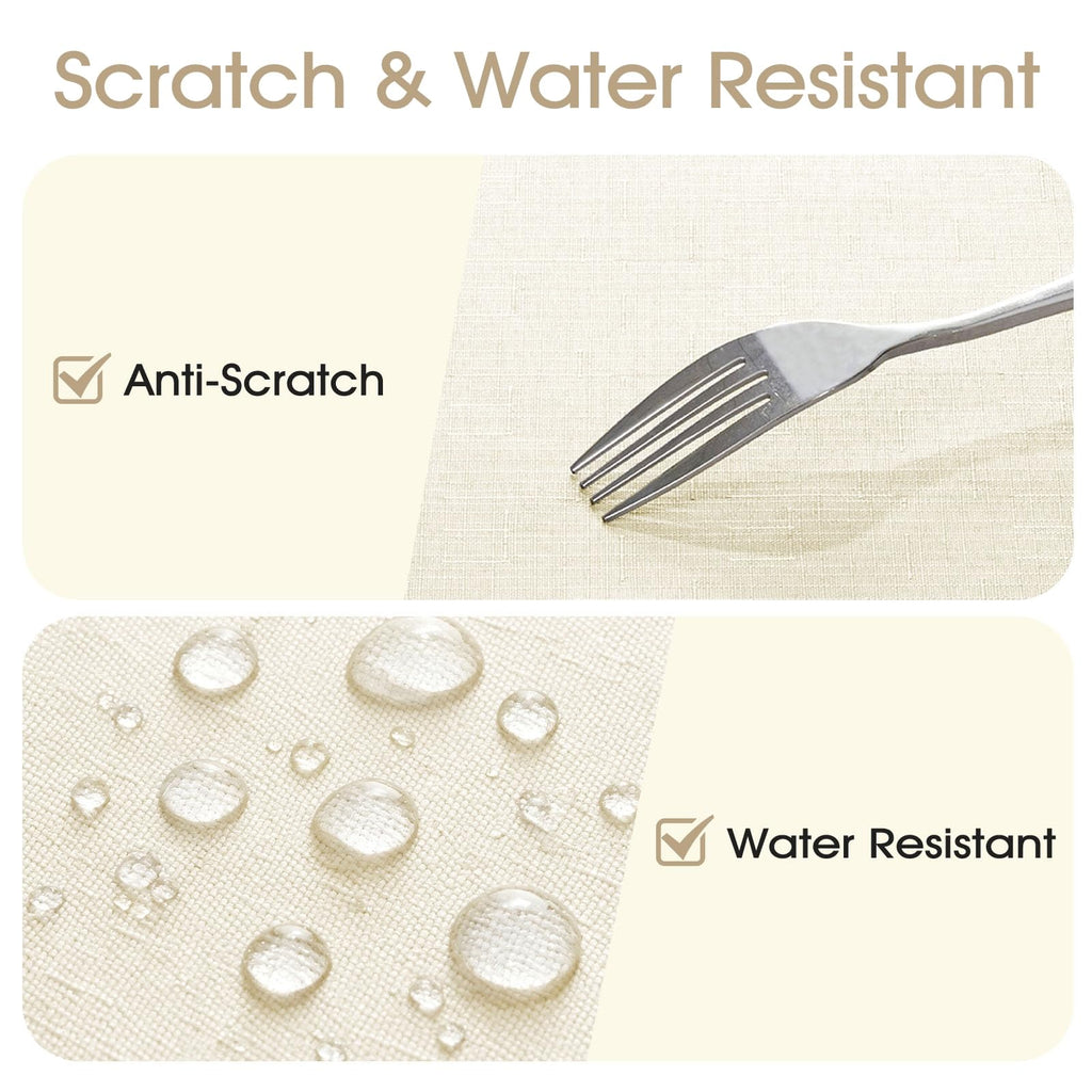 Rectangle Tablecloth 60x120 inch Linen Textured Waterproof Table Cloth Stain and Wrinkle Resistant Washable