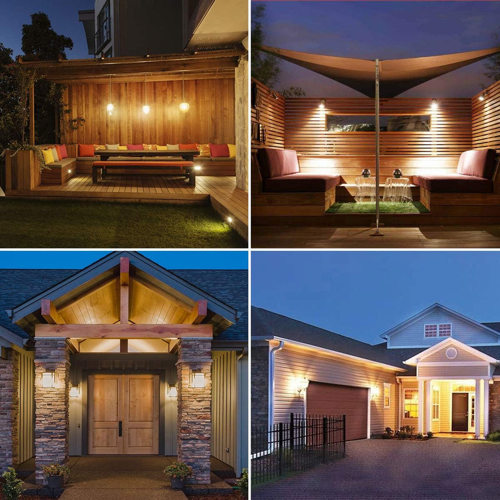A19 E26 Dusk to Dawn LED Light Bulbs Outdoor 9W 806 Lumens 2 Pack