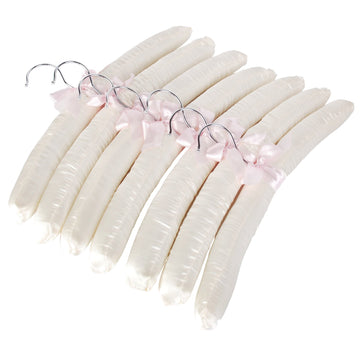 15" Luxurious Satin Padded Hangers with Anti-Rust Hook, for Dresses, Bridal, Lingerie, Woolen Items etc., Pack of 10