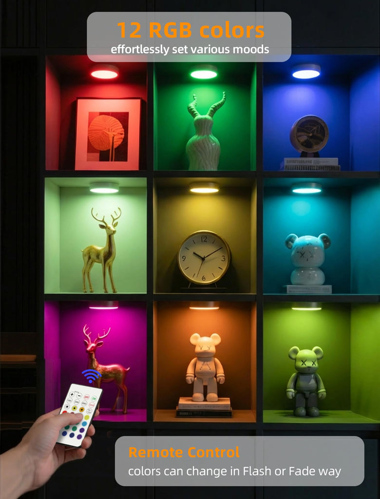 Led Puck lights Closet Lights Motion Sensor Cabinet Lights Grey