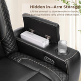 ANJ Modular Power Recliner Set: 5-Seat Home Theater Seating,3 Seat Recline Sofa and Loveseat (Center Console & Fixed