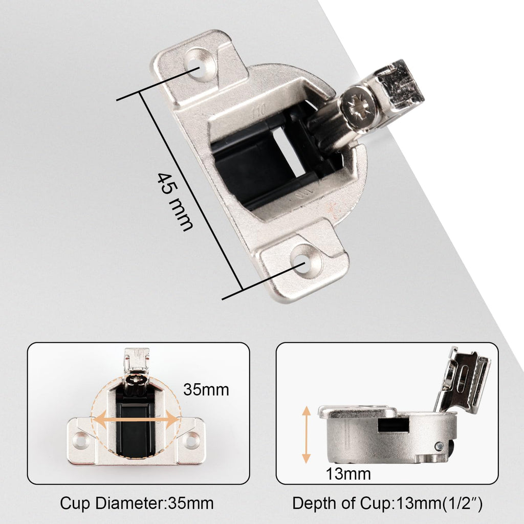 Replacement for 110 Degree Screw-in Compact 33 Hinge, 8-Pack, Cabinet Door Hinges to Replace Original Cabinet
