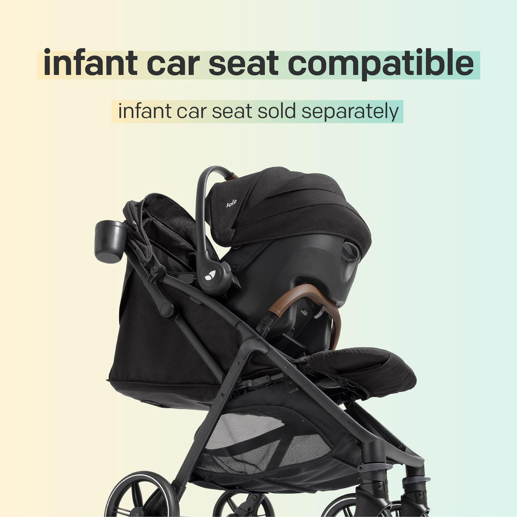 Joie Nutmeg Travel Stroller & Mint Latch Baseless Car Seat Travel System