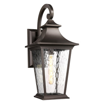 25.2" Outdoor Porch Light, Outside Wall Sconce Lamp for Front Yard, Rustic Exterior Lighting Waterproof in Oil Rubbed