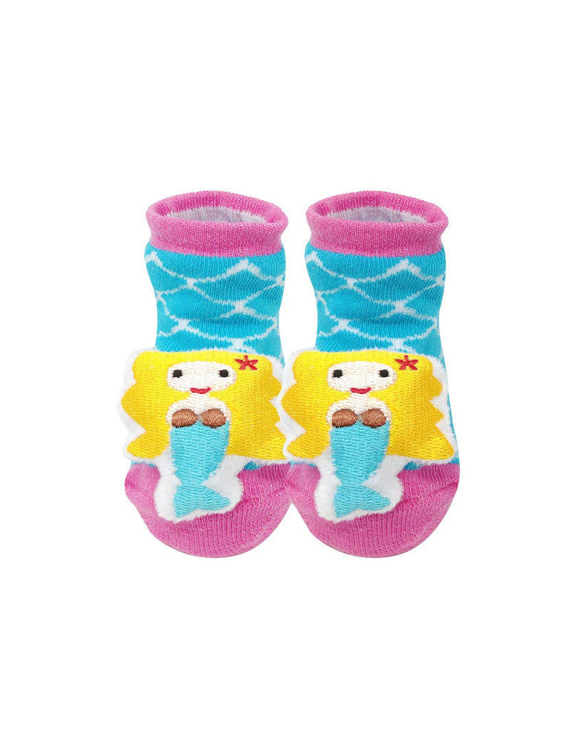 Adorable Baby 6 Pair Non-Skid Bootie Socks (Pretty in Pink)