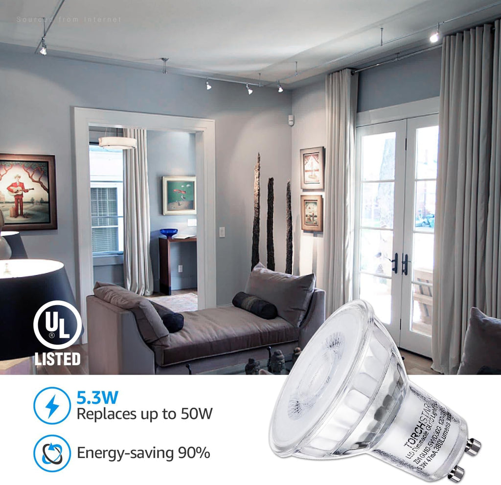 5000K LED GU10 Light Bulbs, Dimmable, UL Listed