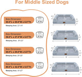Large Dog Bed Orthopedic Washable: Beds Bolster XL Bed Large Big Dogs Memory Foam Couch Sofa Waterproof with Removable