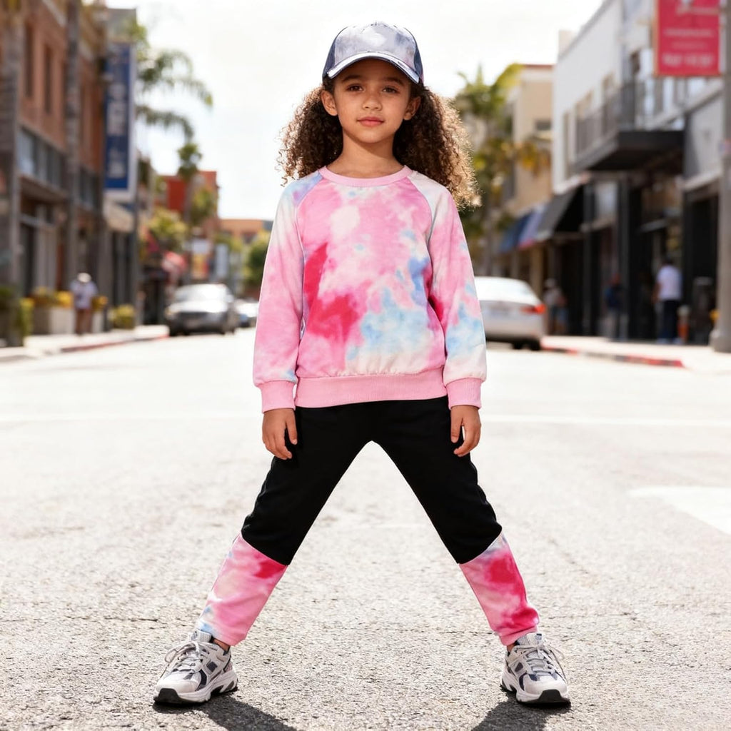 Kids Toddler Girl Long Sleeve Bow Sweatshirt & Denim Straight Leg Jeans Pants Fall Winter Outfits Set
