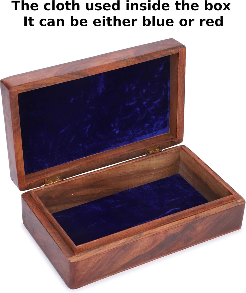 Hand Carved Wooden Jewelry Box Vintage Keepsake Trinket Chest