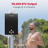 Outdoors 16L Propane Tankless Water Heater 4.22GPM, On Demand Propane Hot Water Heater for Off Grid