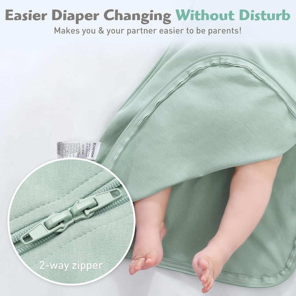 Organic Cotton Transitional Baby Swaddle Sleep Sacks Soft 2 Pack