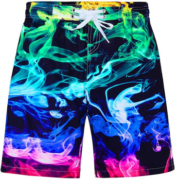 Boys Swim Trunks Quick Dry Bathing Suit with Mesh Liner