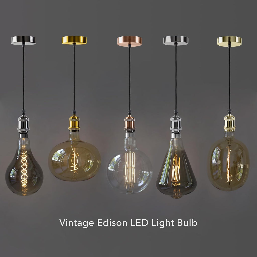 Oversized Edison LED Light Huge Bulb Vintage G63(G200) 7W Equivalent 40W - Dimmable 2200K Warm Glow - 350 Lumens E26