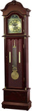 Grandfather Floor Clock, Cherry Finish, Pendulum with Gold Accents, Moon Phase Dial, 72 Inch Tall