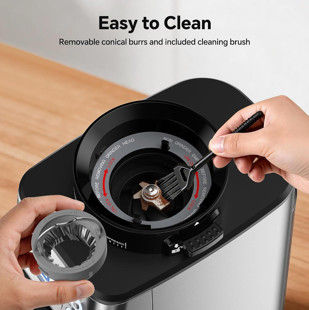 Conical Burr Coffee Grinder, 51 Precise Grind Settings Automatic Coffee Grinder, Smart Dual Control LED Display, 1-12