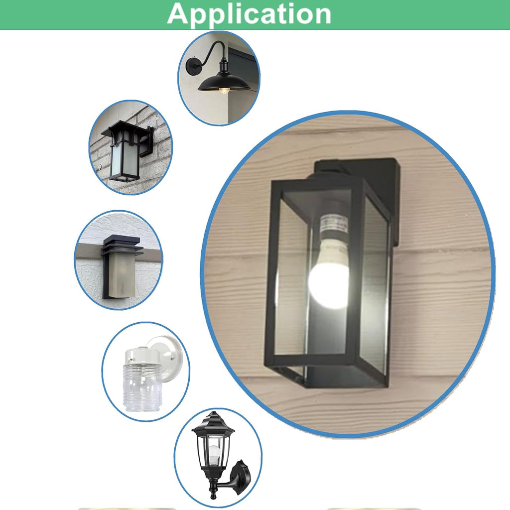 Dusk to Dawn Light Bulbs Outdoor 75 Watt Equivalent, Automatic On/Off Sensor LED Bulb, 10W Daylight 5000K,1100