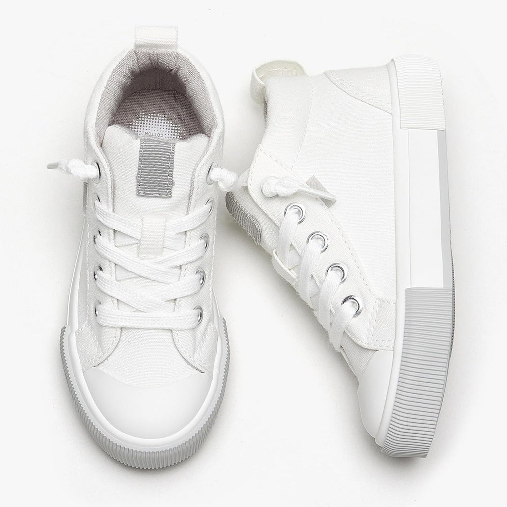 Toddler High Top Canvas Sneakers for Boys Girls Slip On Kids Shoes