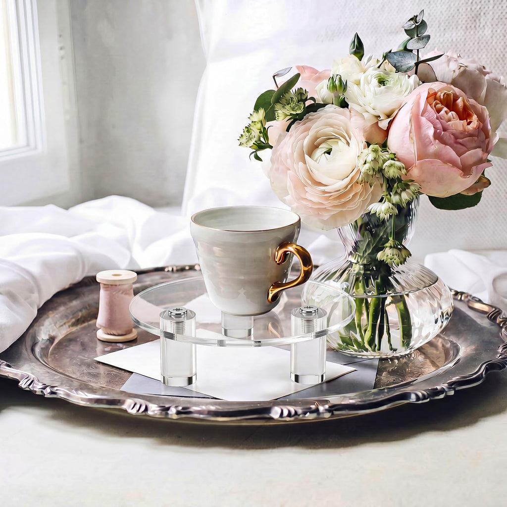 3 Pcs Round Acrylic Display Riser Clear (9'', 11'', 13'')