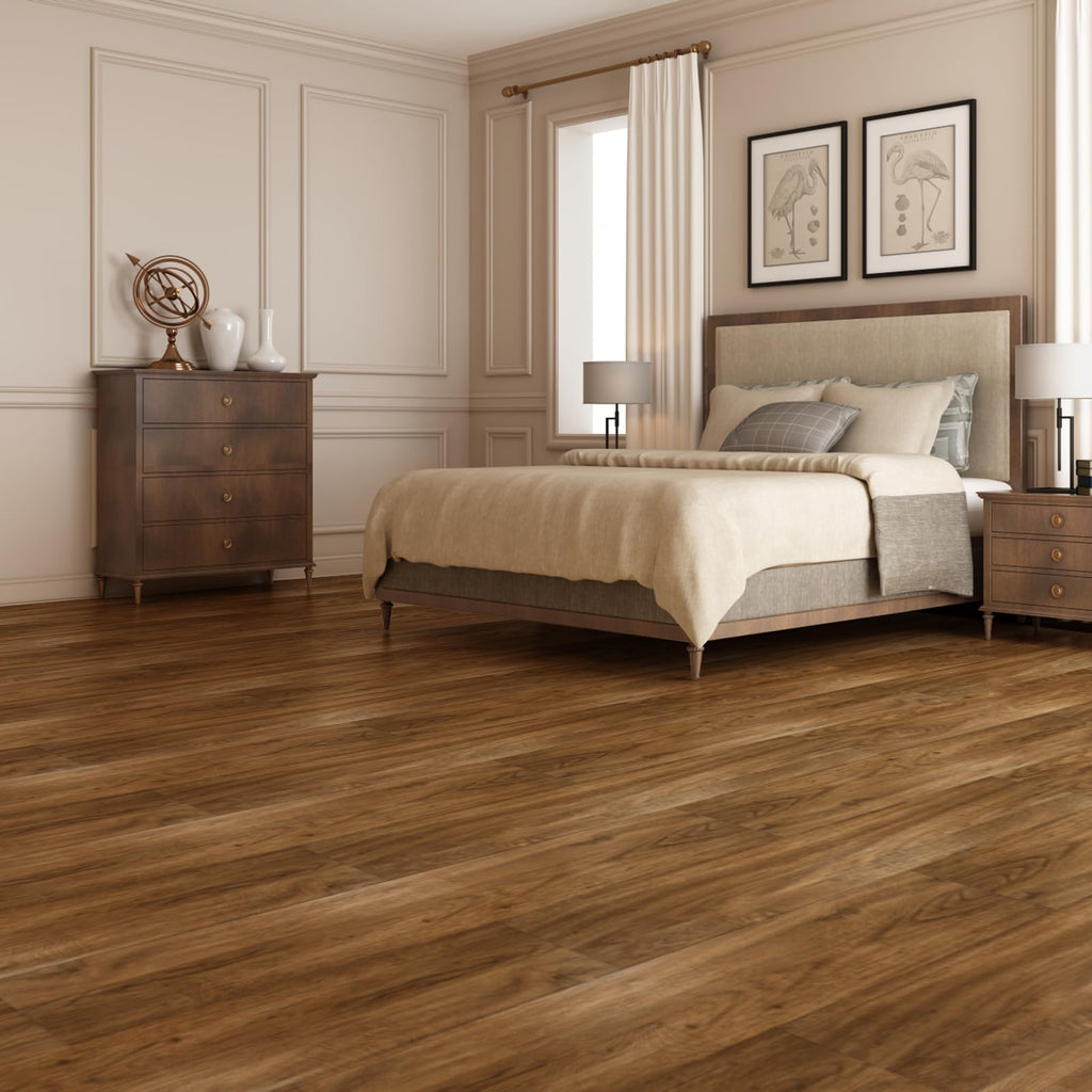 Wood Texture Peel and Stick Vinyl Floor Tiles, 36-Pack, Rosewood