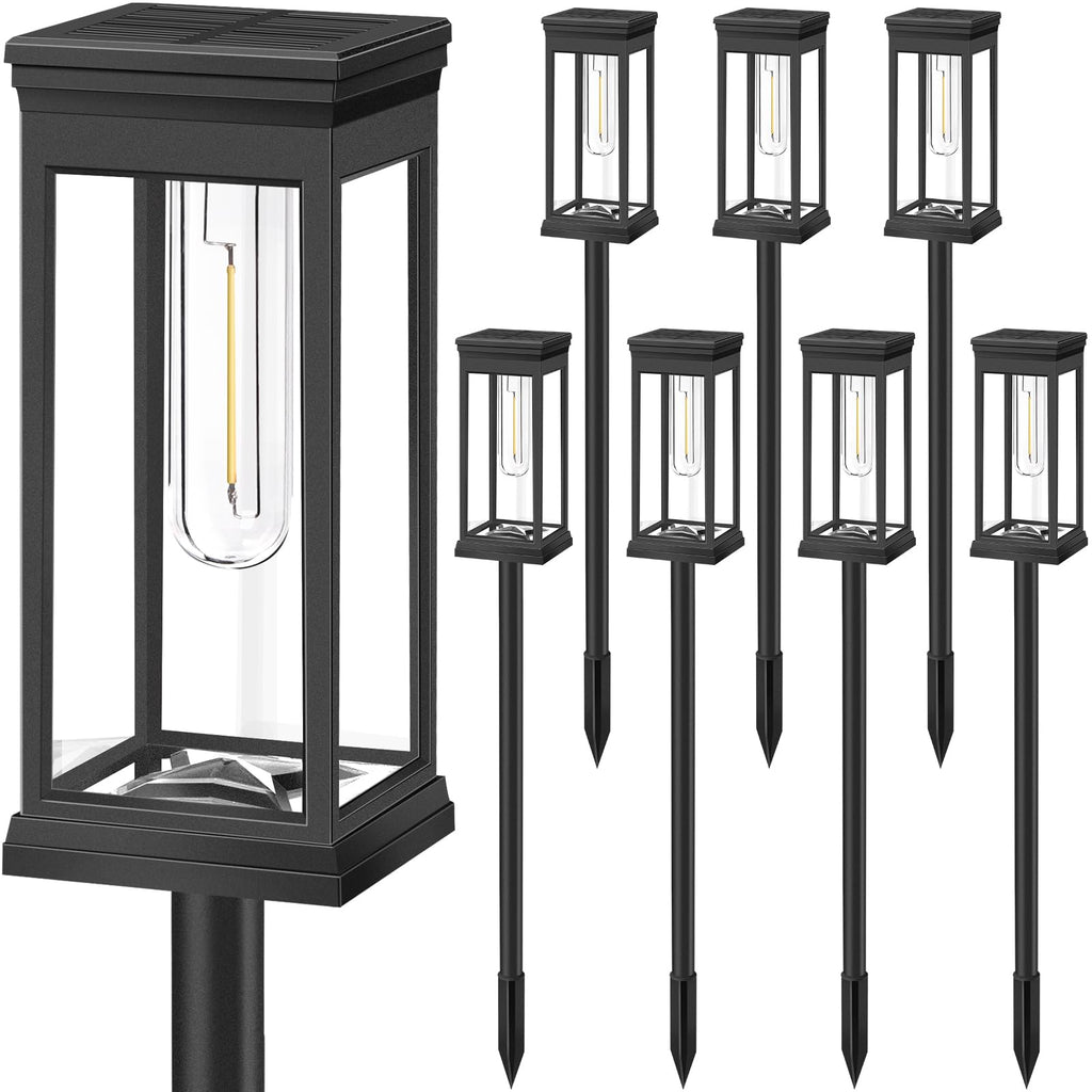 Solar Pathway Lights Outdoor, Landscape Lights Warm White