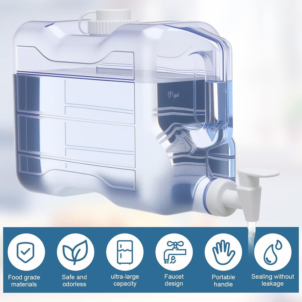 1 Pcs 2 Gallon Fridge Water Dispensers Bottle Plastic Water Jug