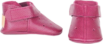 Leather Baby Shoes Soft Sole, Pink Moccasins, Genuine Handmade Infant Booties, Baby Girl, Toddler First Walker