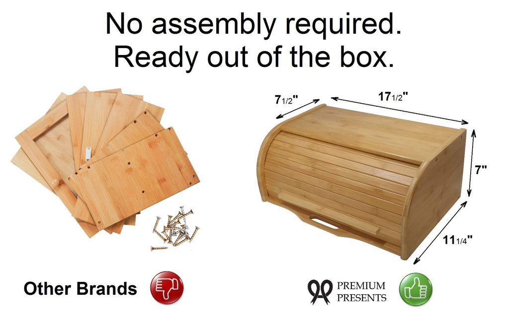 Large bread basket wooden box storage boxes kitchen counter organizer, roll top breadbox. bread boxes countertop.