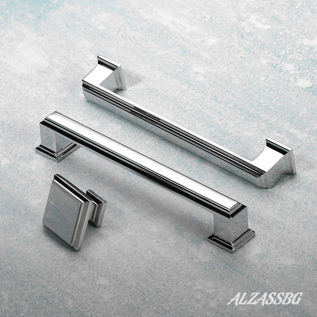 3" Polished Chrome Cabinet Pulls and Handles 6 Pack, AL3071CP