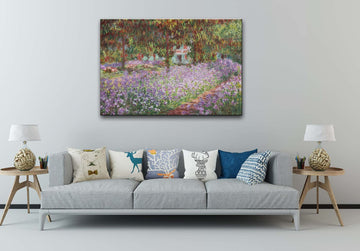 Irises in Monet's Garden, 1900 by Claude Monet - Large Canvas Art Wall Decor Painting Picture Print -24" x 36"