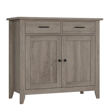 Farmhouse Kitchen Storage Cabinet, Small Buffet, Coffee Bar, Grey