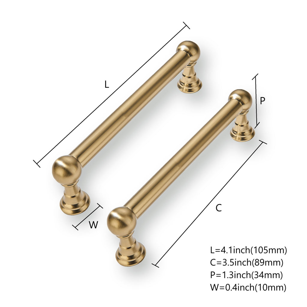 3.5 Inch 2 Pack Solid Kitchen Cabinet Handles Heavy Duty Cabinet Pulls Drawer Pulls Cabinet Hardware Kitchen Handles