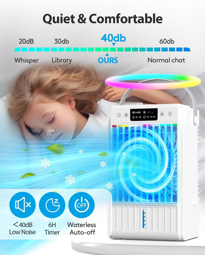 Portable Air Conditioners Fan,Evaporative Mini Room Air Conditioners