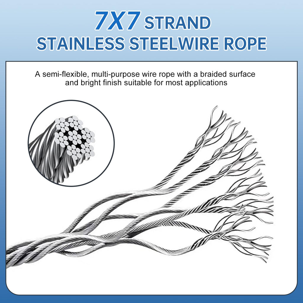 Stage Lights Safety Cables, 20 Pack Stainless Steel Security Cable for Stage DJ Party Lights, Thickened 5/32"