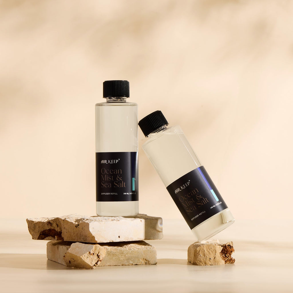 Ocean Mist&Sea Salt Reed Diffuser Refill - 6.76 fl oz*2 - Premium Scented Oil Aromatherapy - Long-Lasting Fragrance